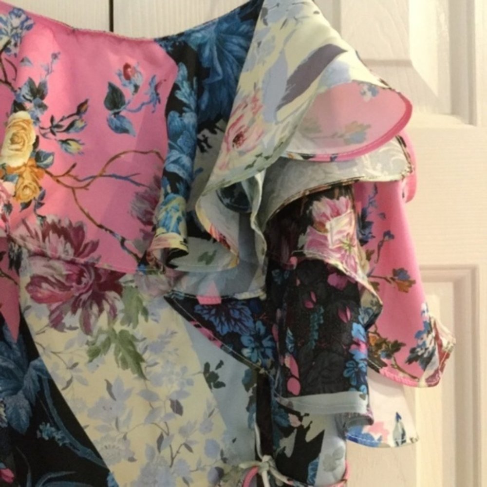 NWT ASOS Floral One Shoulder Dress 2P - Picture 4 of 6